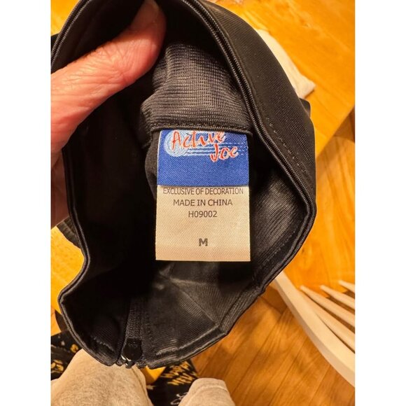 Vintage Active Joe Black Track Jacket with White Stripes Size Medium Full Zip - Picture 2 of 3